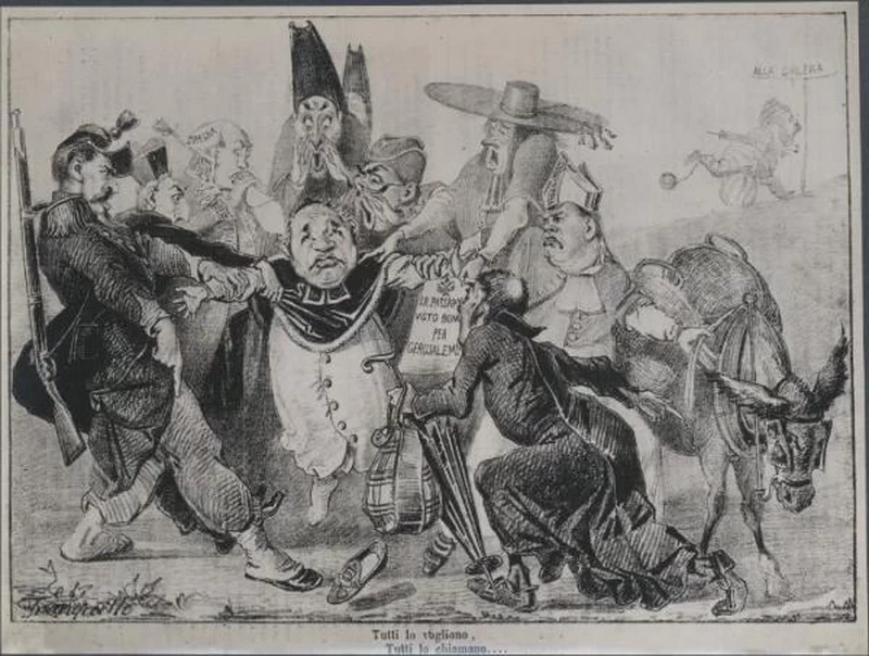Caricatura di Pio IX